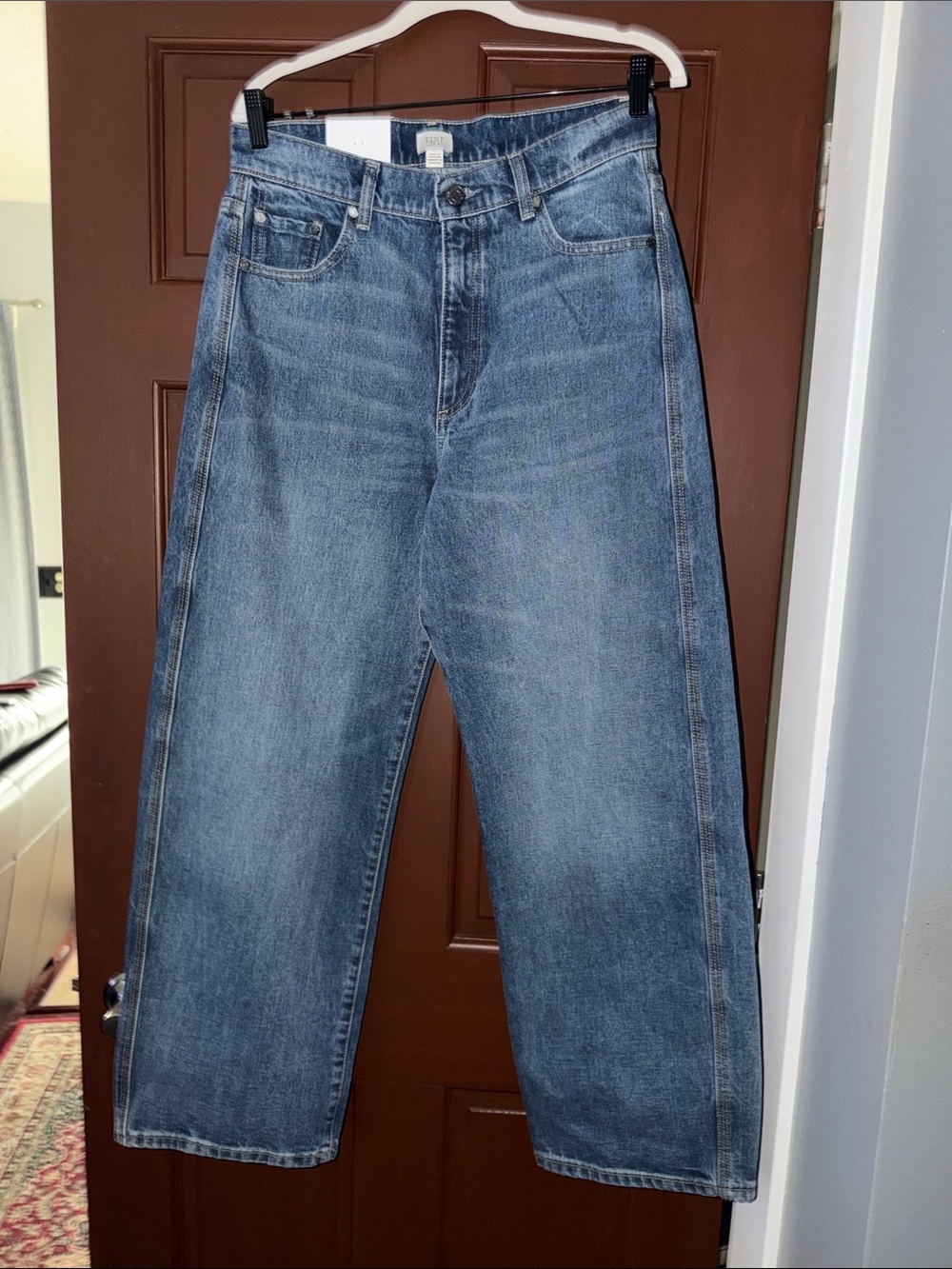 Jason Wu Relaxed Straight-Leg Jeans in Medium Blue Wash